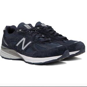 New Balance Navy 990v5 Sneakers (Navy)